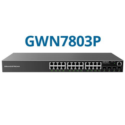 [GWN7803P] Switch 24 Puertos Gigabit PoE 802.3af/at + 4 SFP - GWN7803P