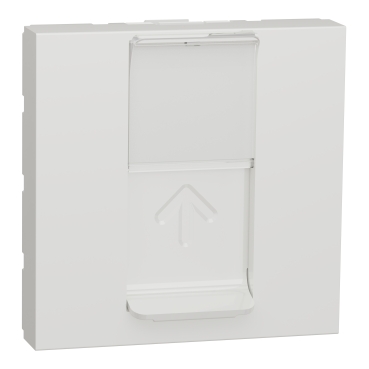 [NU946118] Caratula RJ45 2 mod. New UnicaKeystone Blanco