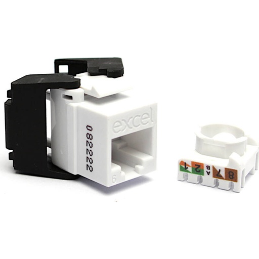 [100-215-BK] Conector Hembra RJ45 Excel Keystone Cat.6 UTP